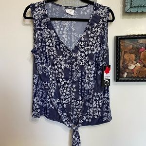 🌸🌺 Host pick 🌸🌺 Navy sleeveless top-size L